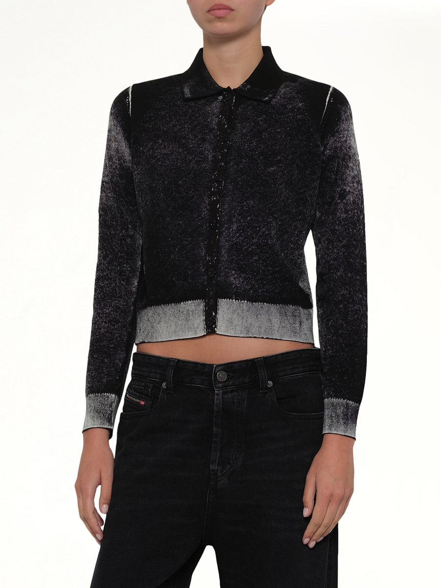 M-LOREN Knit Polo in Black
