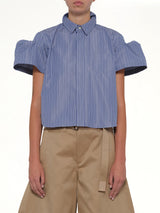 Poplin Stripe Shirt in Blue