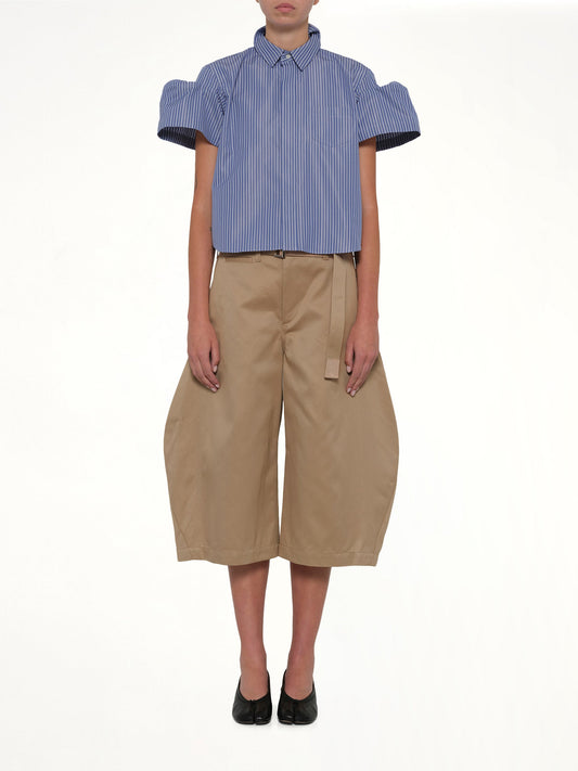 Poplin Stripe Shirt in Blue