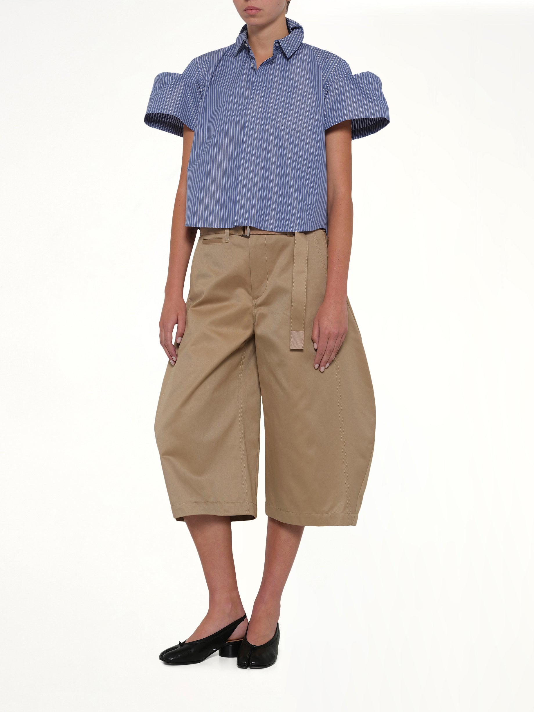 Poplin Stripe Shirt in Blue