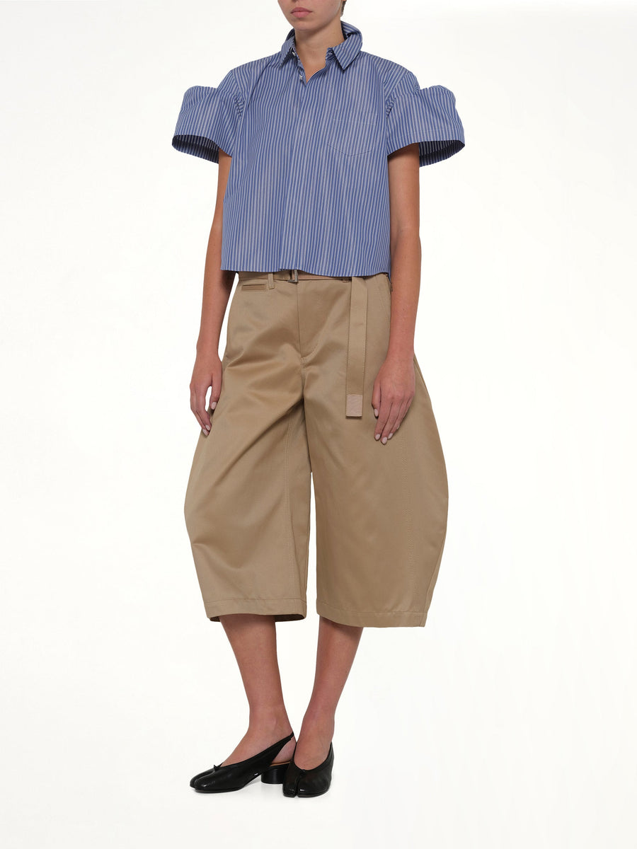 Poplin Stripe Shirt in Blue