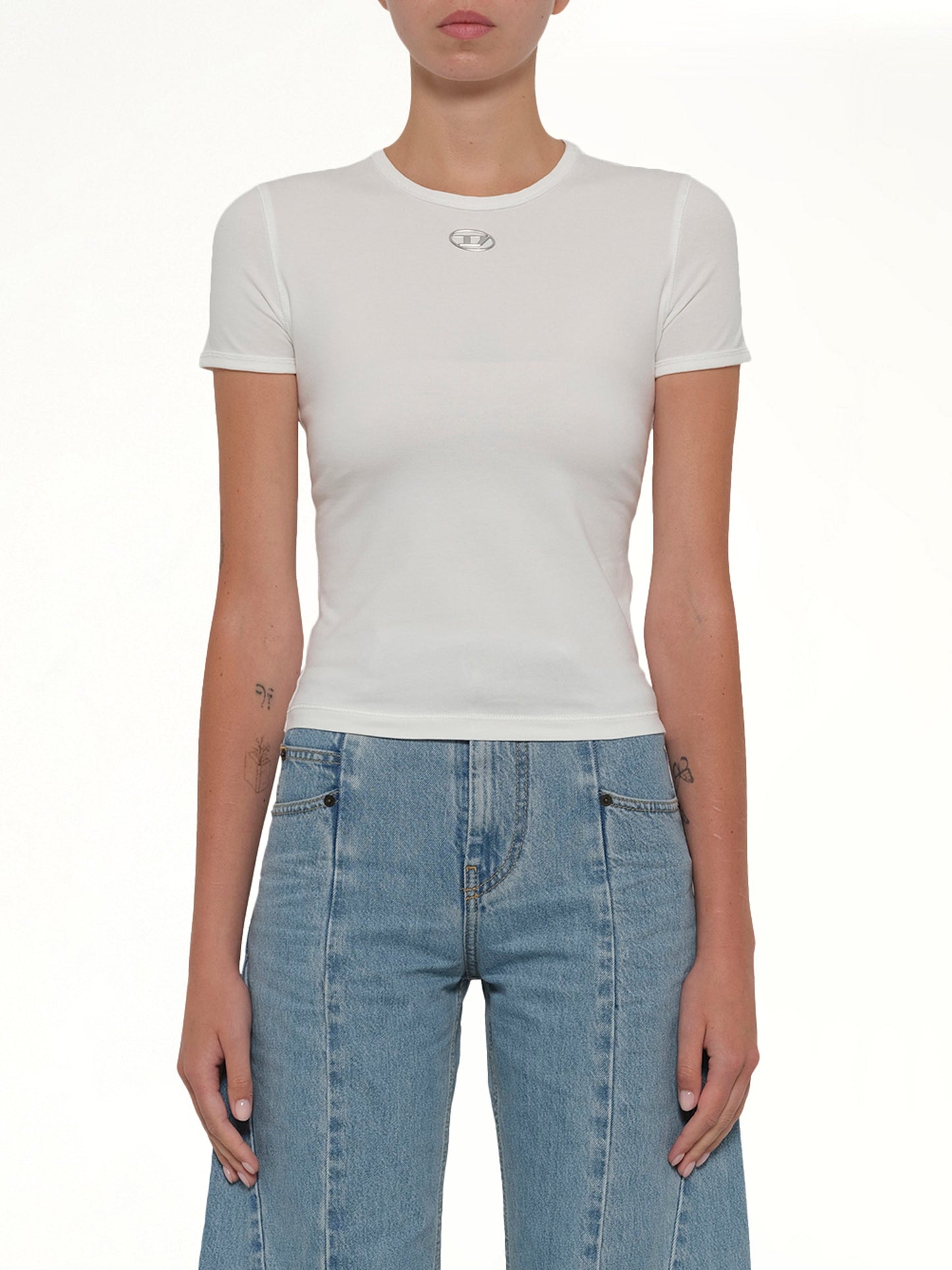 T-UNCUTIESLONG-OD T-Shirt in White