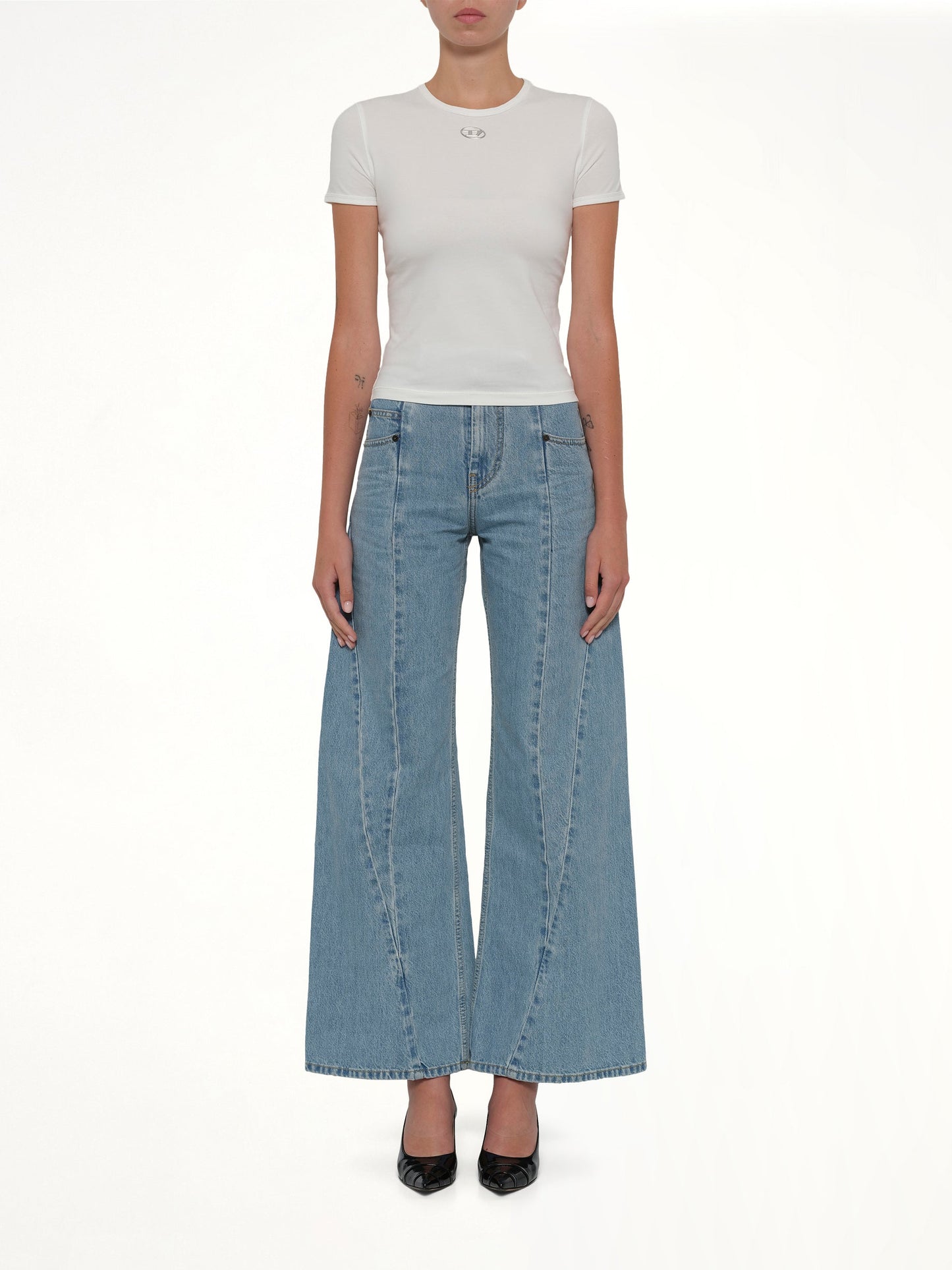 T-UNCUTIESLONG-OD T-Shirt in White