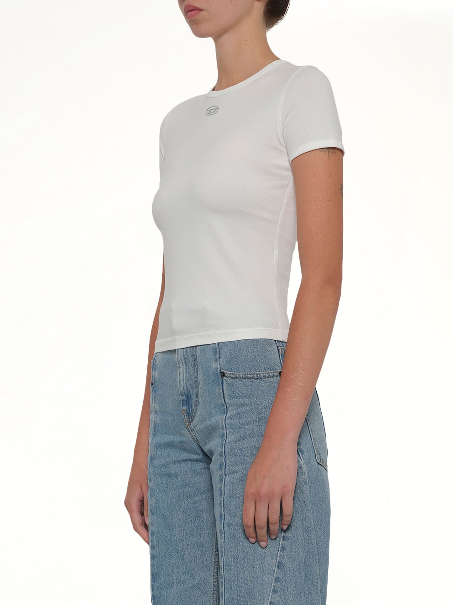 T-UNCUTIESLONG-OD T-Shirt in White