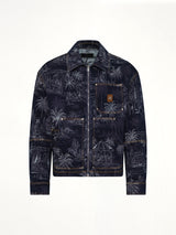Chateau Palms Jacquard Jacket in Indigo