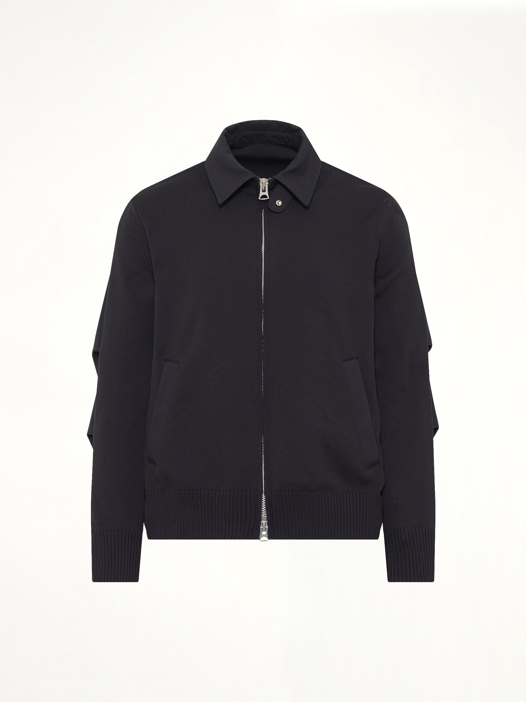 Weathercloth x Knit Blouson in Black