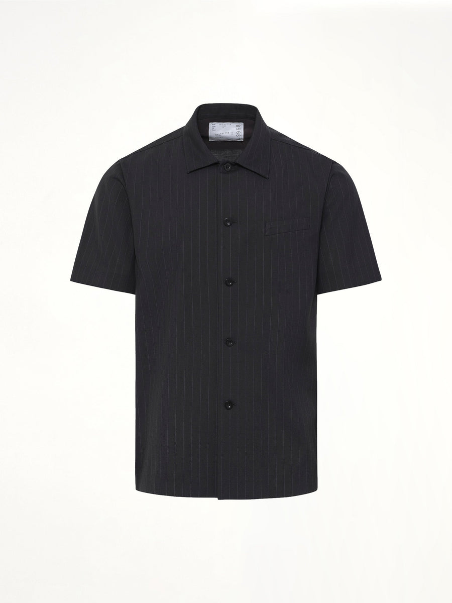 Chalk Stripe Shirt in Black