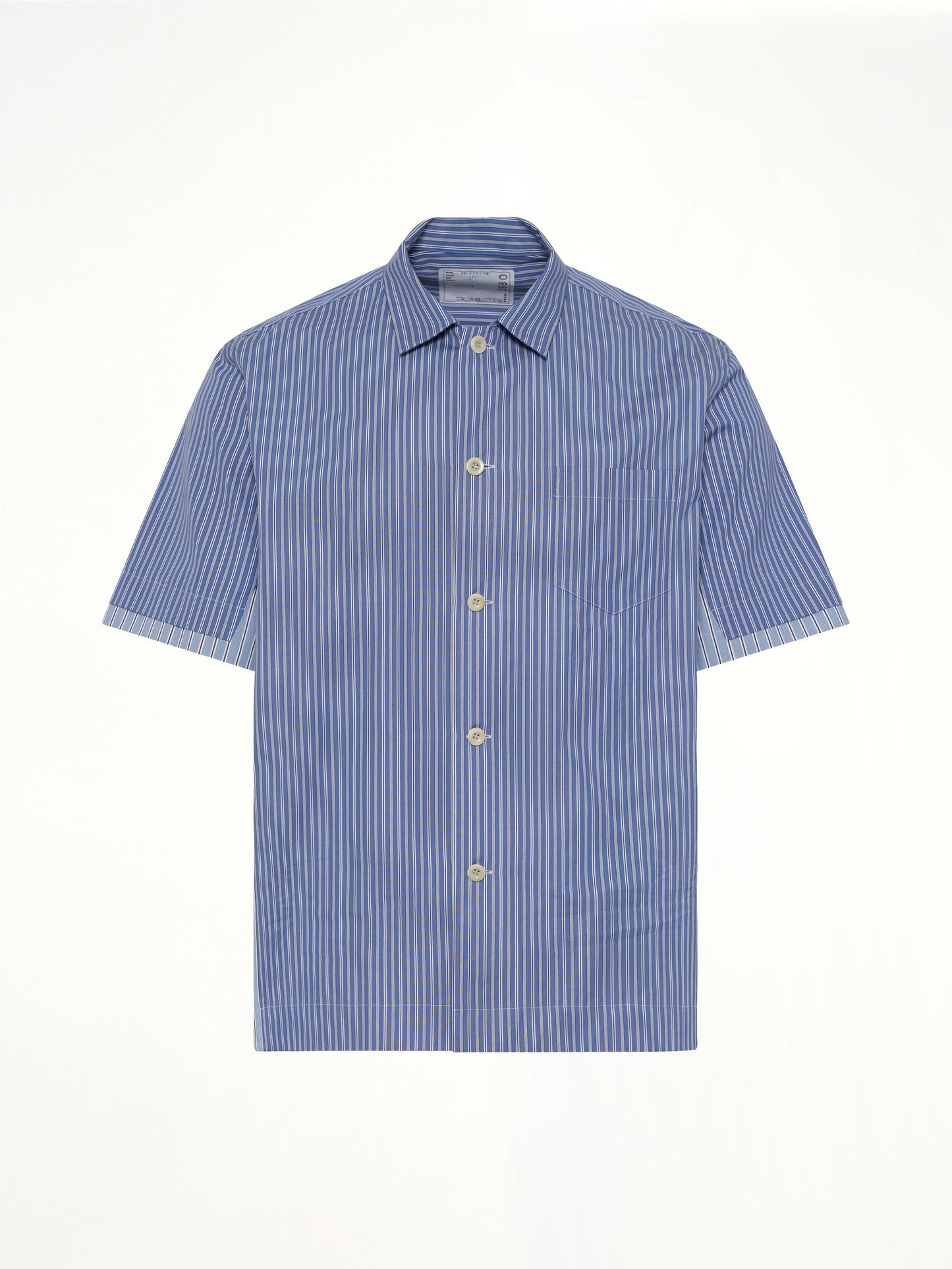 Poplin Shirt in Blue Stripe