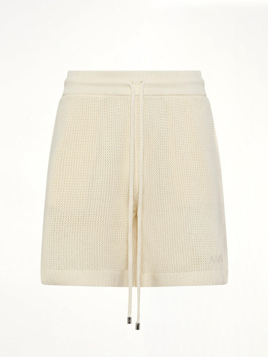 Amiri Crochet Mesh Short in Ivory