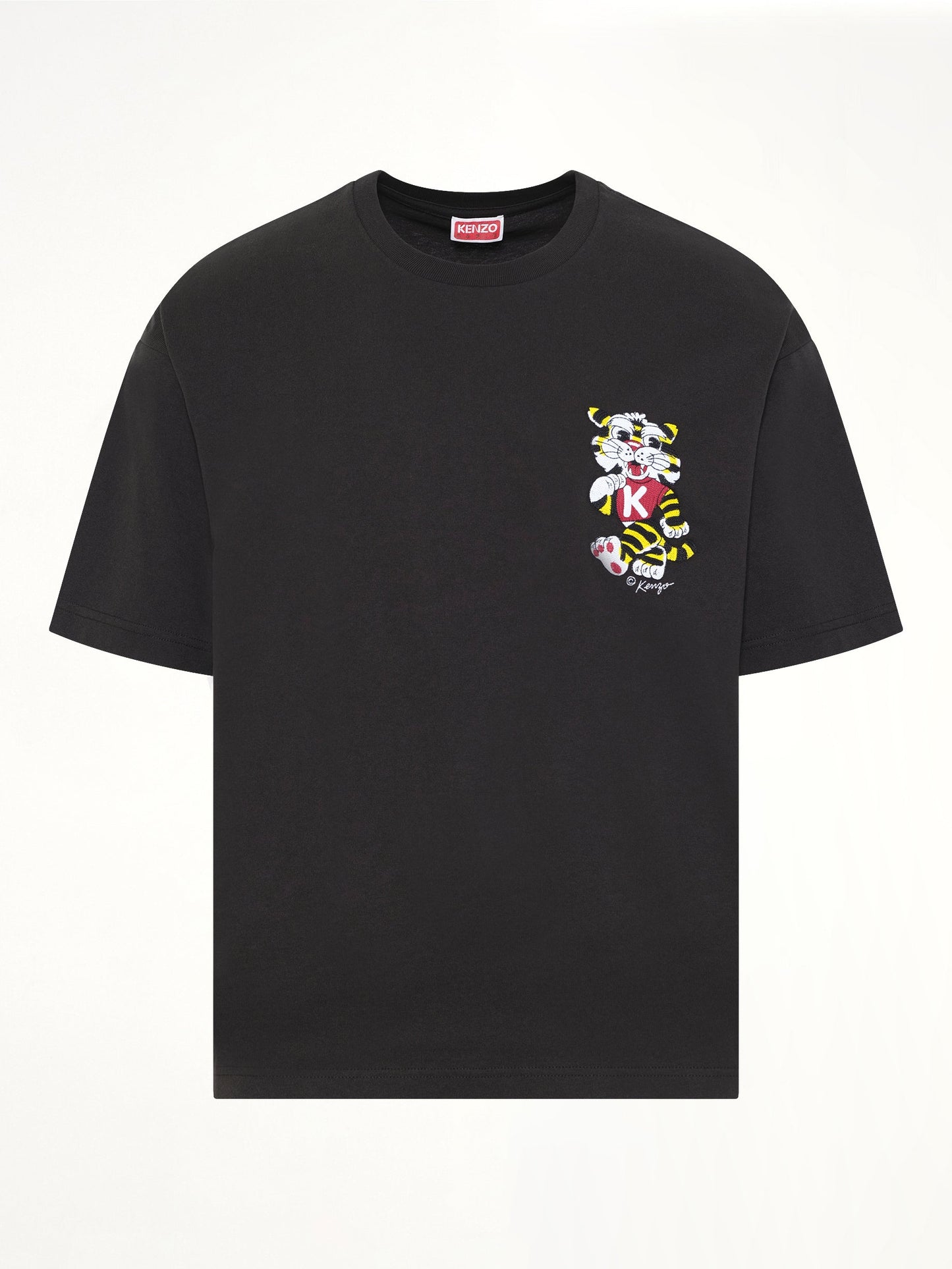 Gots Kenzo Wild Tiger Embroidered Oversize T-Shirt in Black