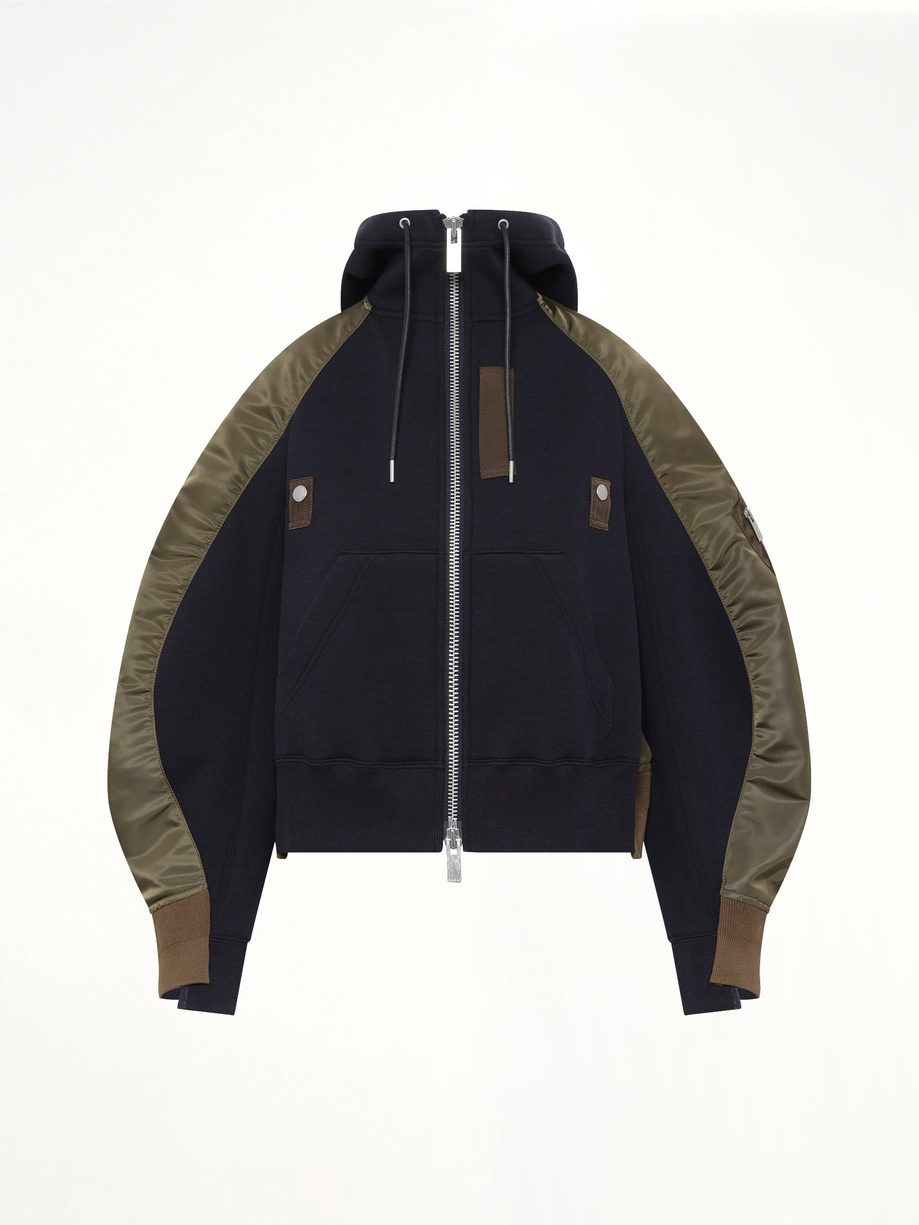 Sponge Sweat Twist Hoodie in Navy/Dark Khaki