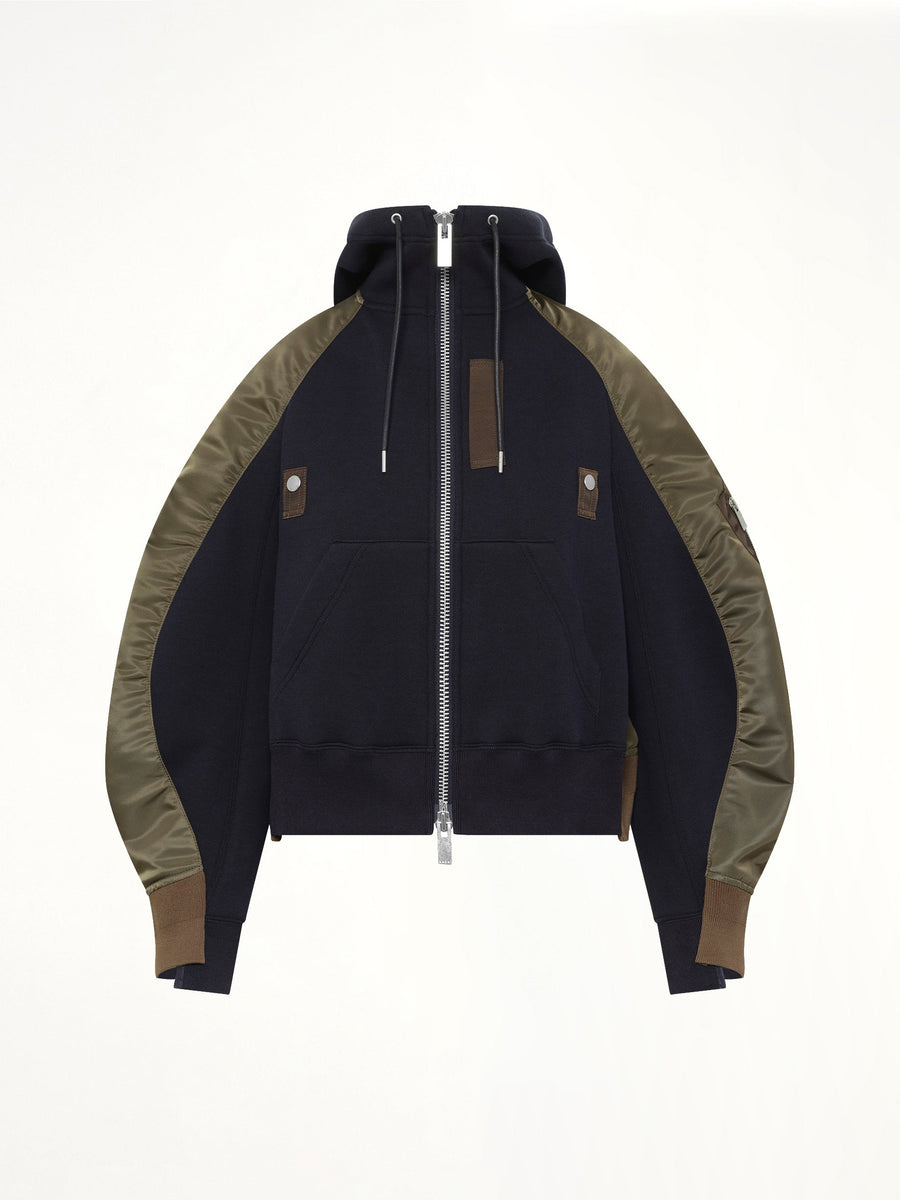 Sponge Sweat Twist Hoodie in Navy/Dark Khaki