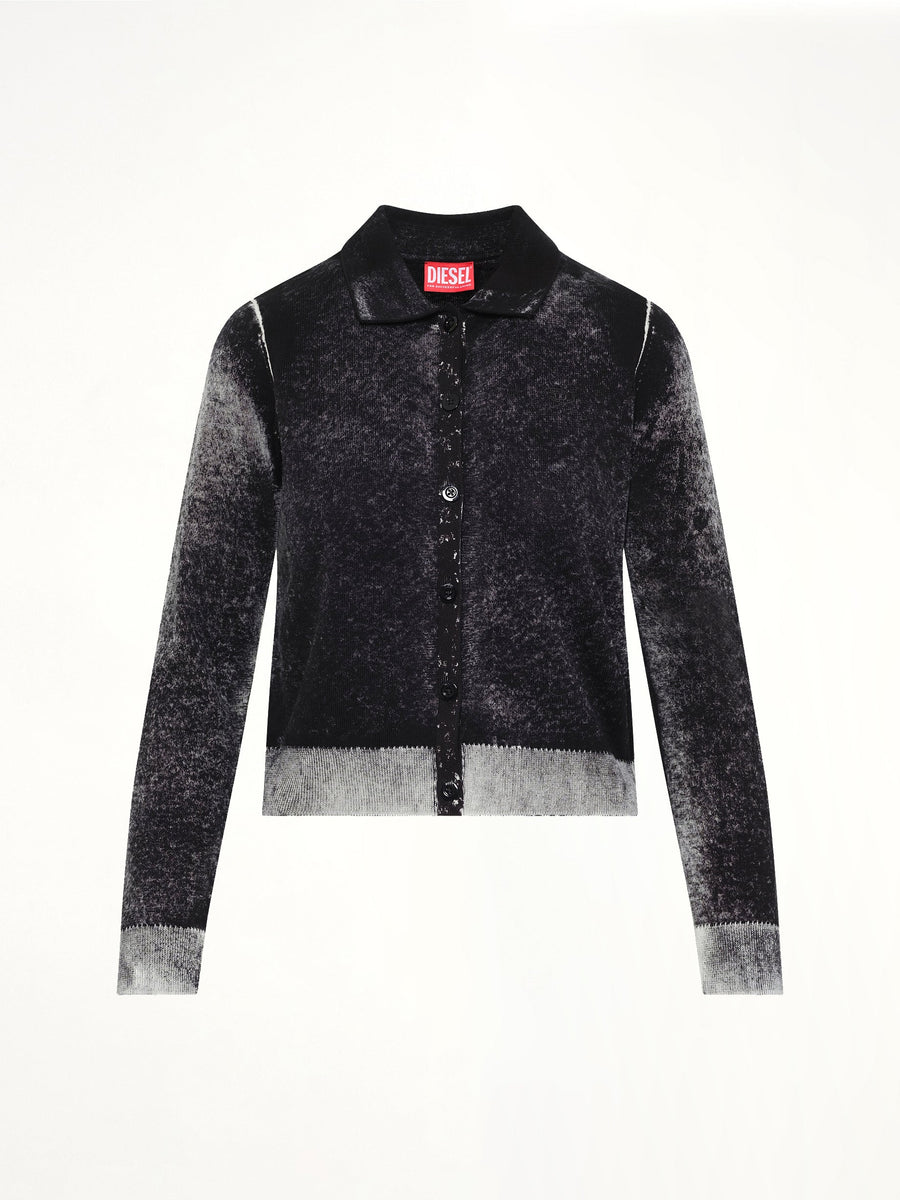 M-LOREN Knit Polo in Black