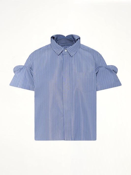Poplin Stripe Shirt in Blue