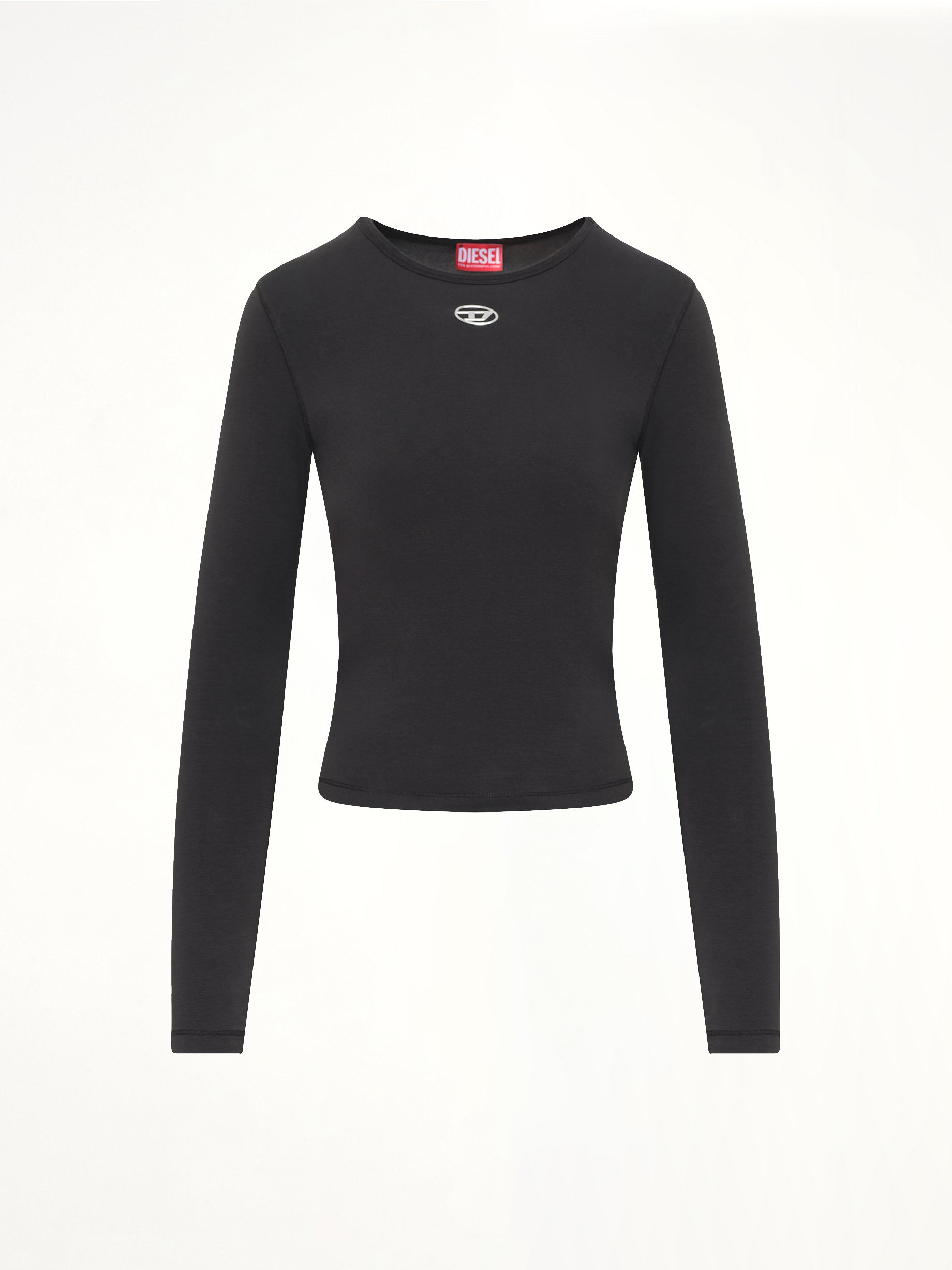 DIESEL T-UNCUTIESLONG-LS-OD LS T-Shirt in Black Product Photo from MARAIS