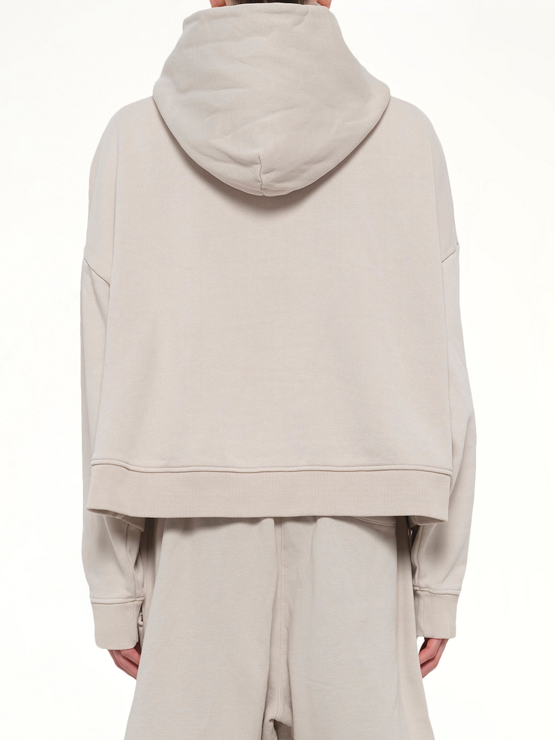 ENTIRE STUDIOS Heavy Hood in Off White Back View from MARAIS
