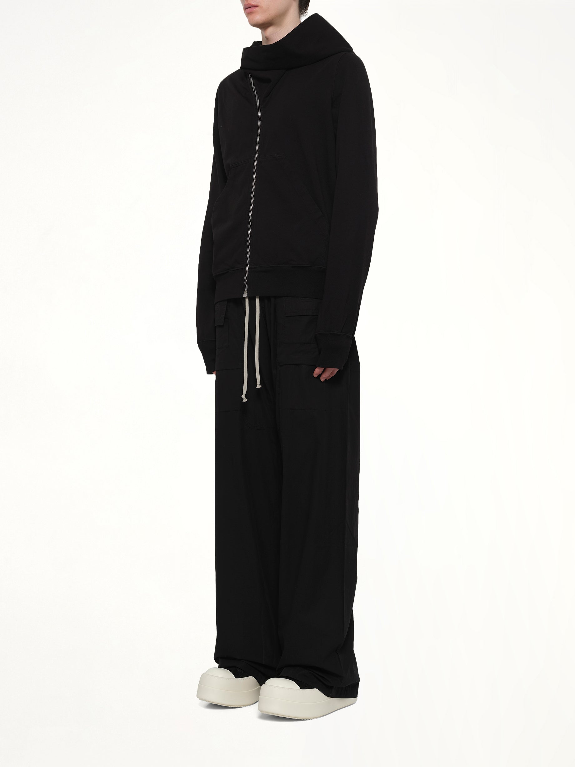RICK OWENS DRKSHDW Mountain Hoodie in Black Full Reference from MARAIS