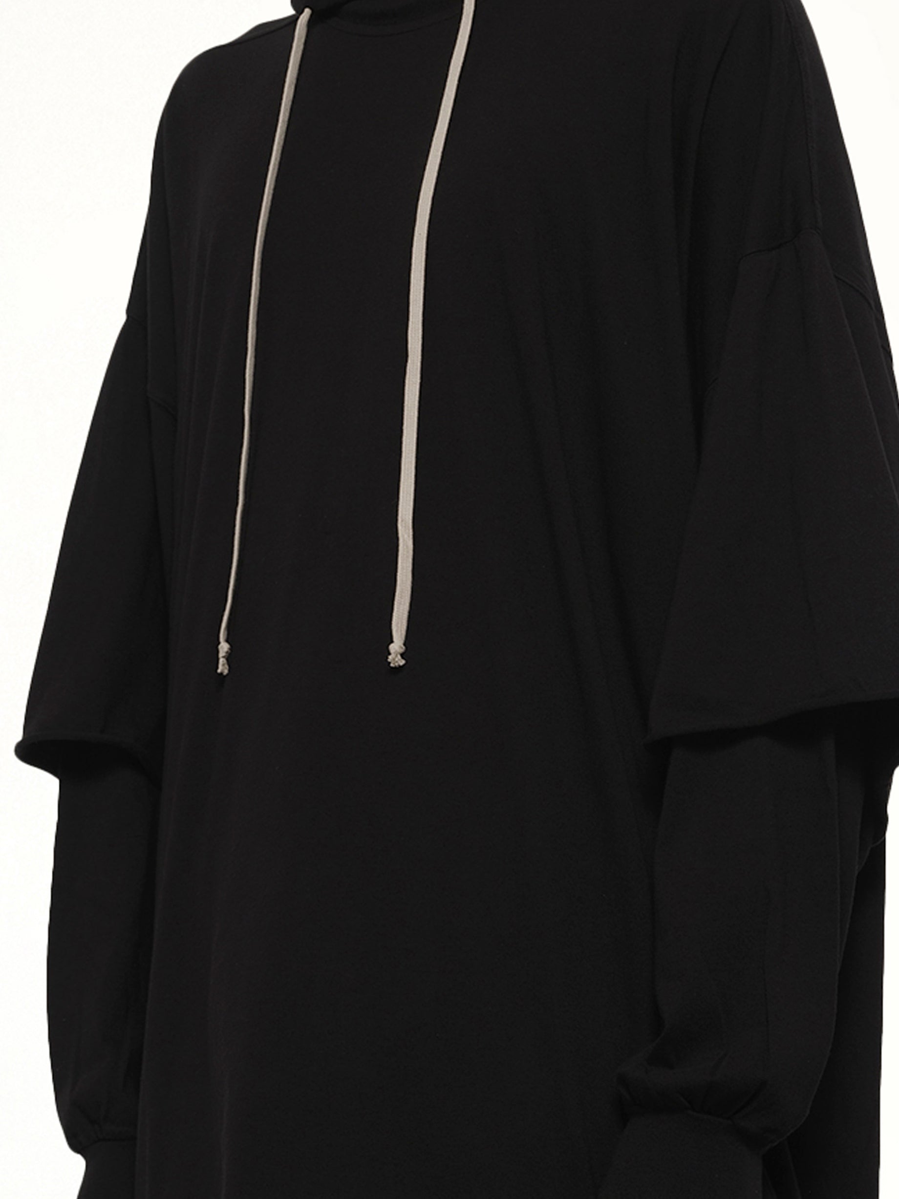 RICK OWENS DRKSHDW Tommy Hustler Hoodie in Black from MARAIS