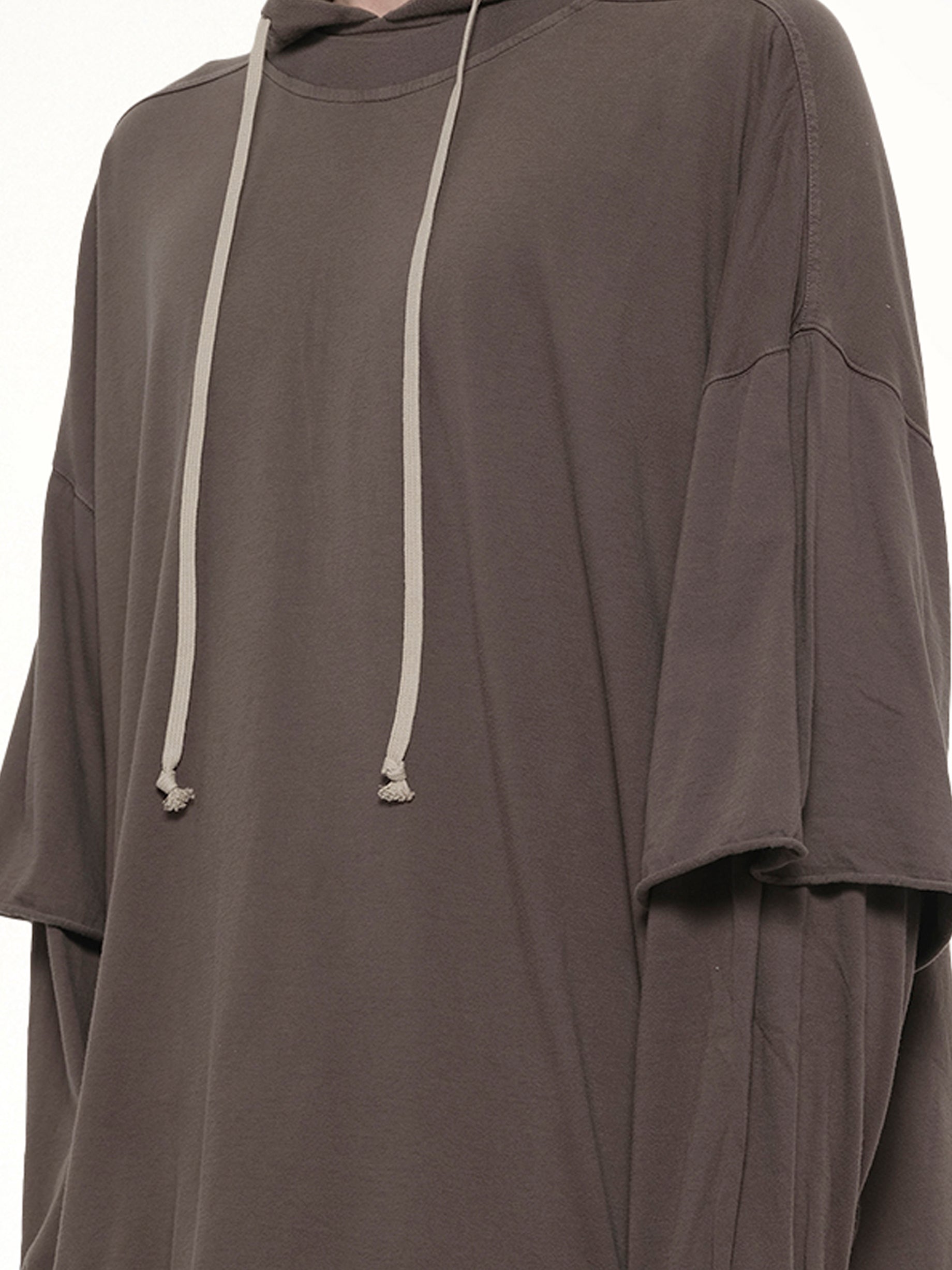 RICK OWENS DRKSHDW Tommy Hustler Hoodie in Dust from MARAIS