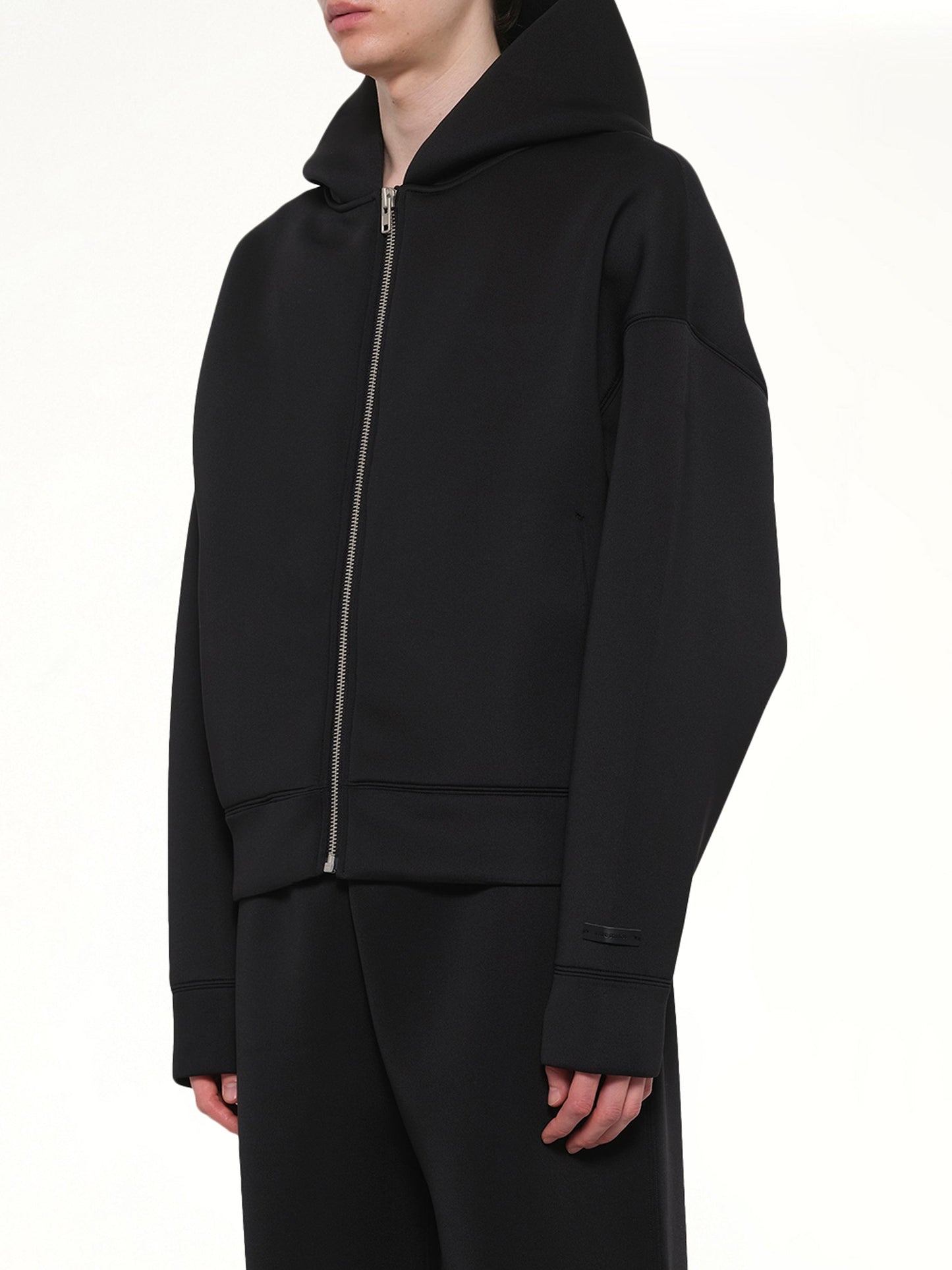 Scuba Zip Hood in Black