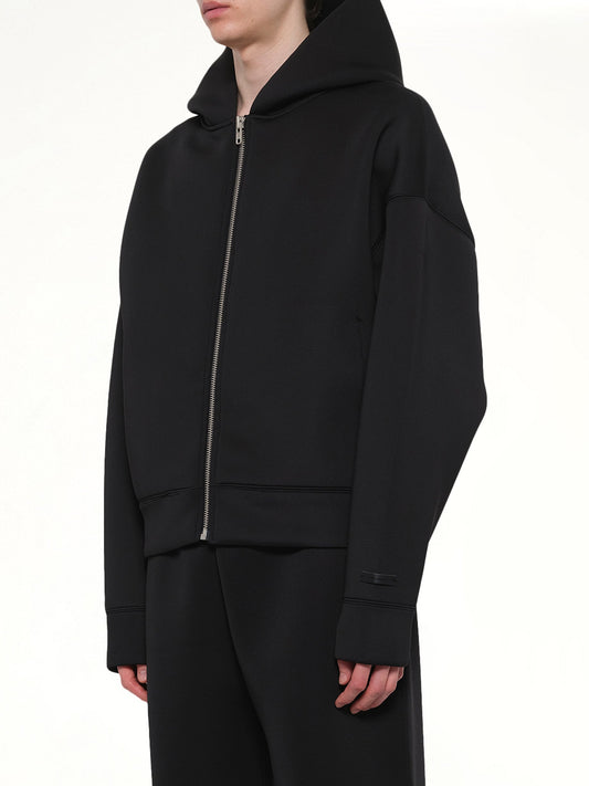 Scuba Zip Hood in Black