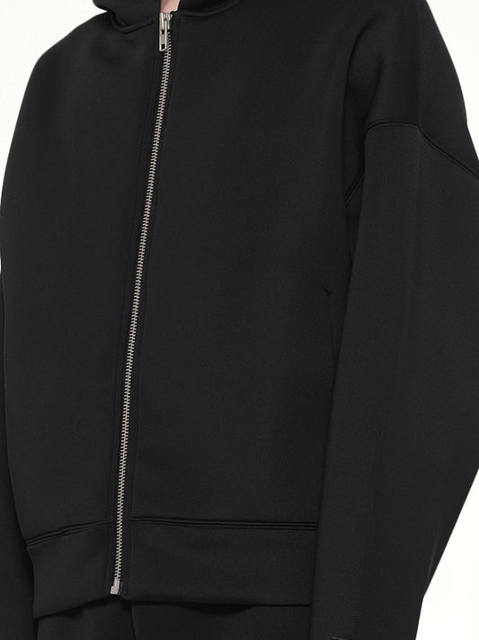 Scuba Zip Hood in Black