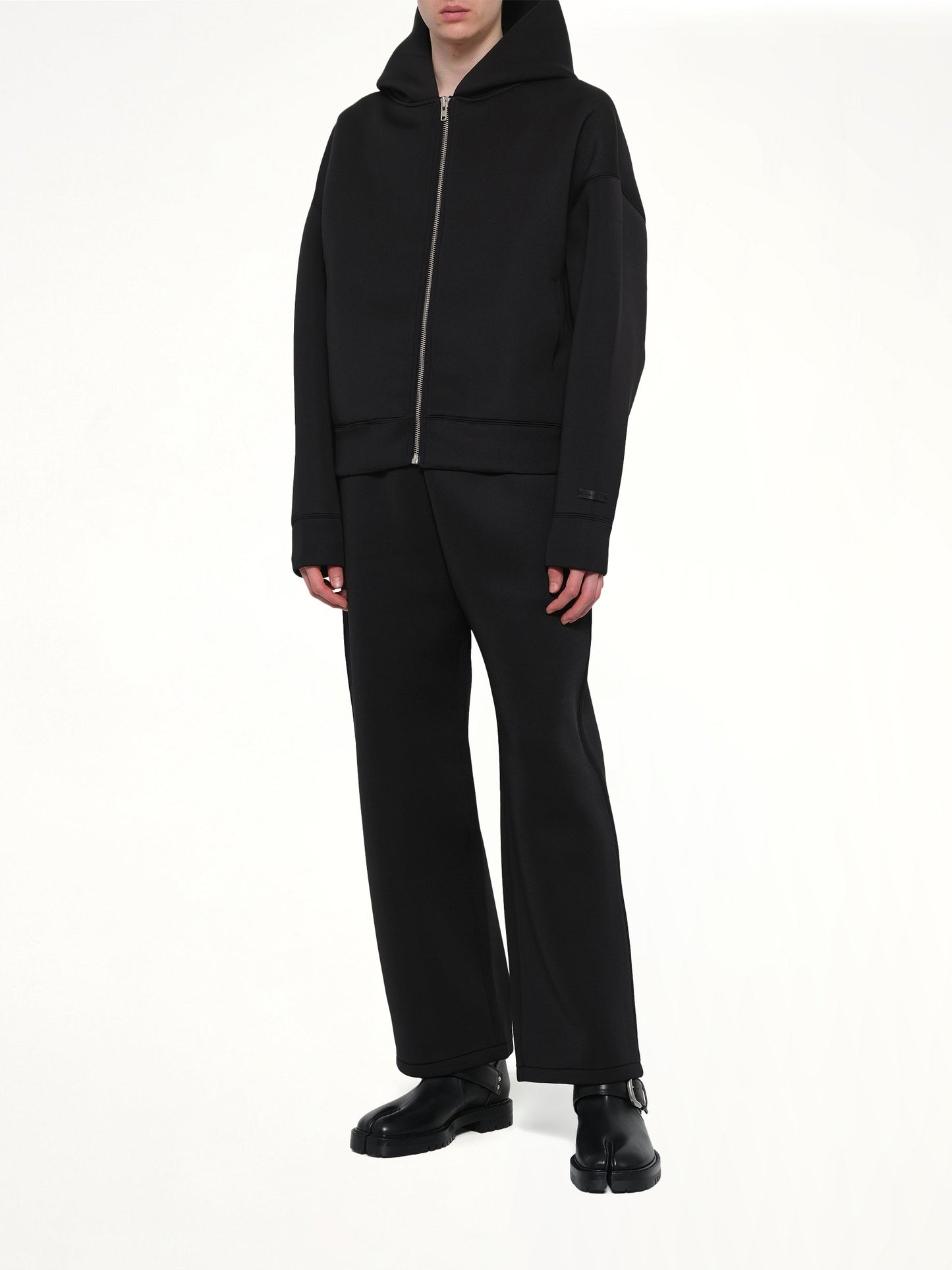 Scuba Zip Hood in Black