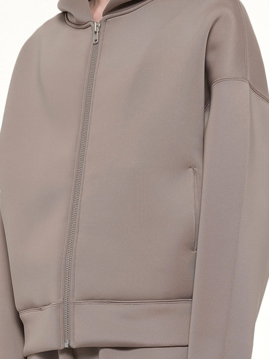 Scuba Zip Hood in Clay
