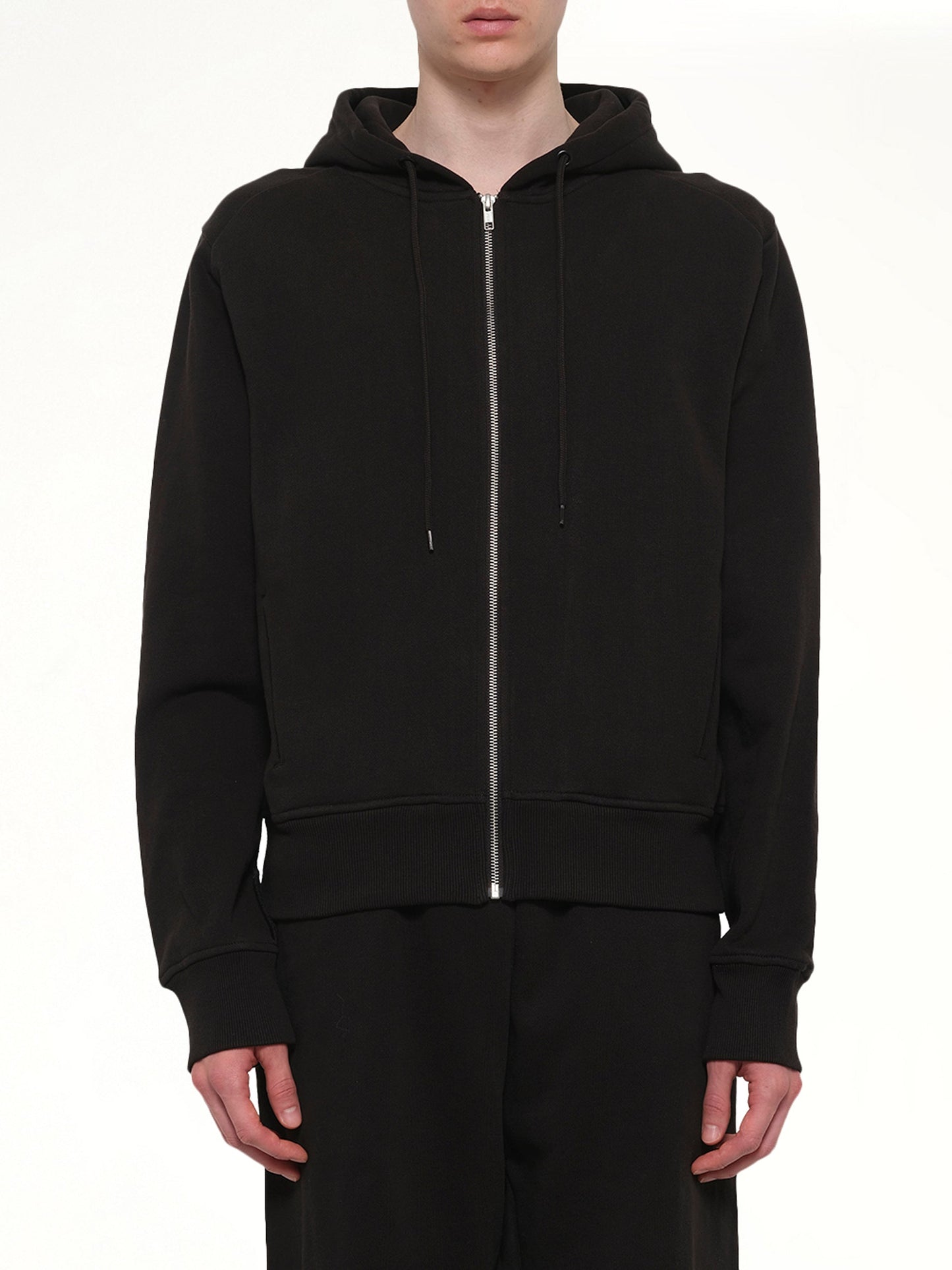 Slim Zip Up in Black