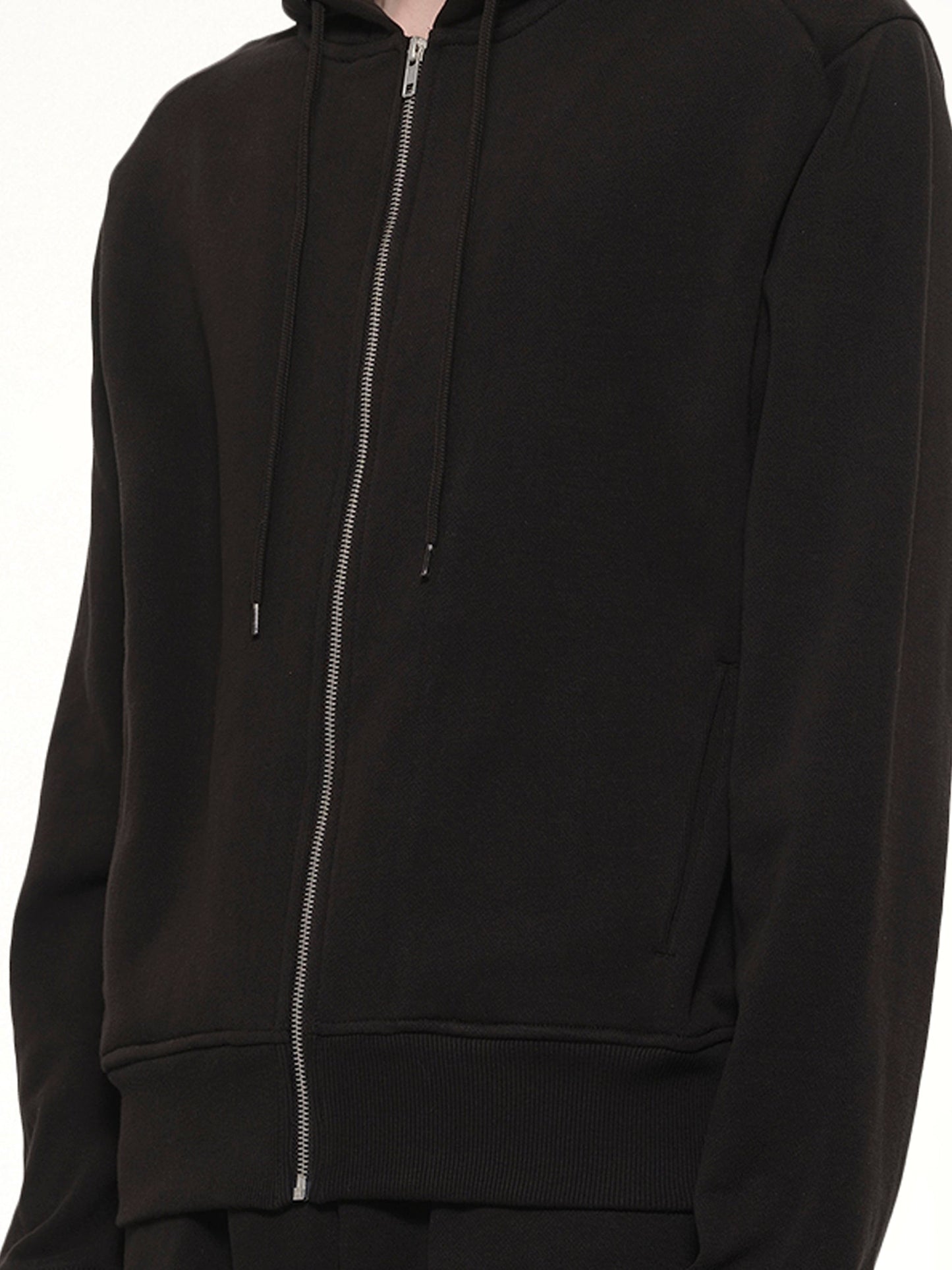 Slim Zip Up in Black