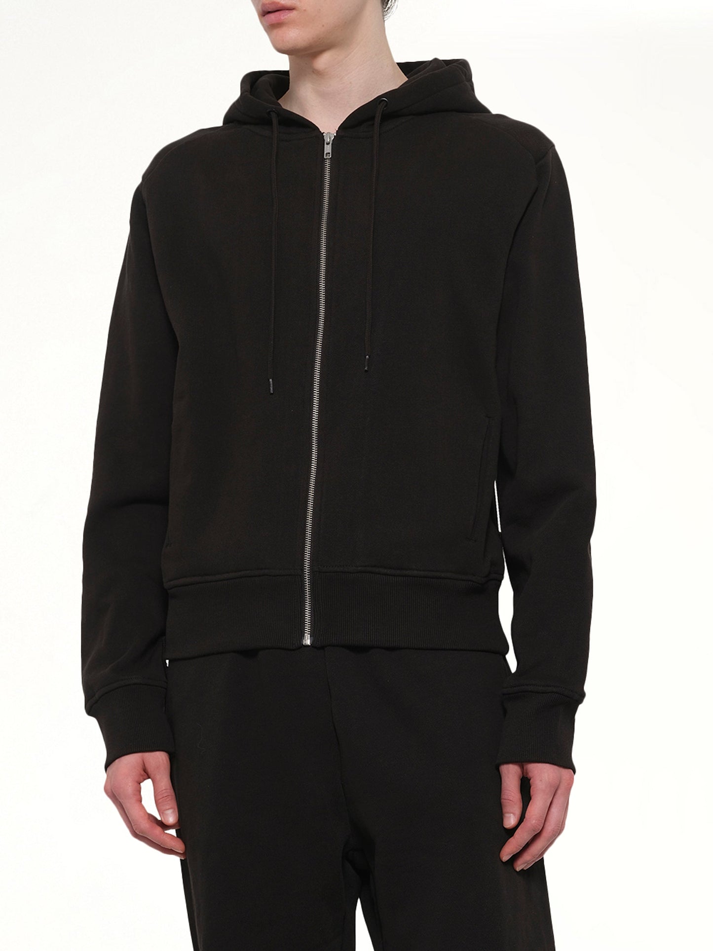Slim Zip Up in Black