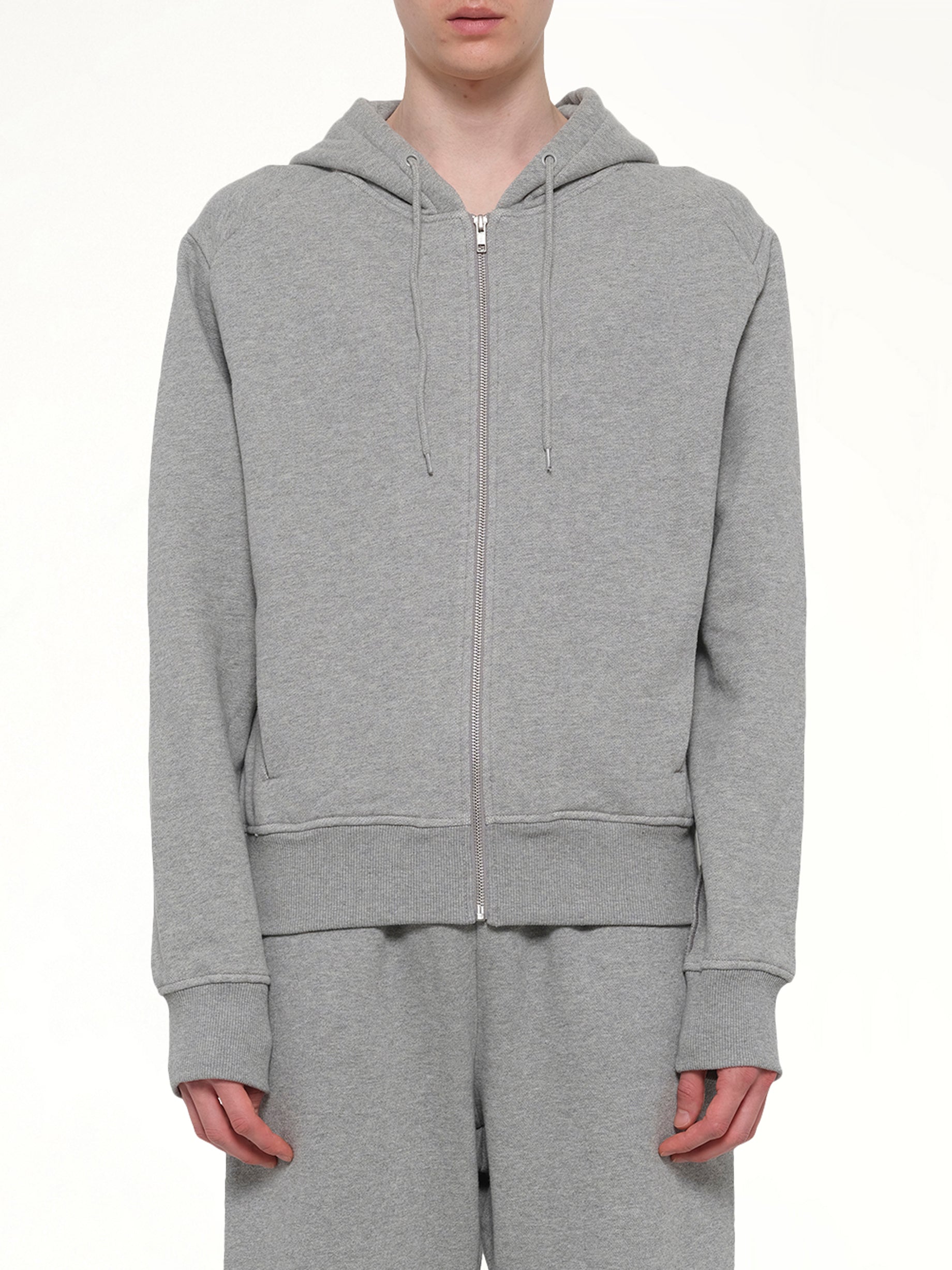 Slim Zip Up in Grey Marle