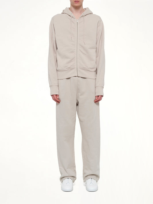 Slim Zip Up in Off White