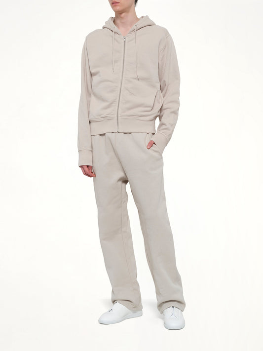 Slim Zip Up in Off White