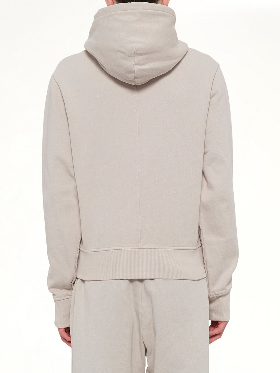 Slim Zip Up in Off White