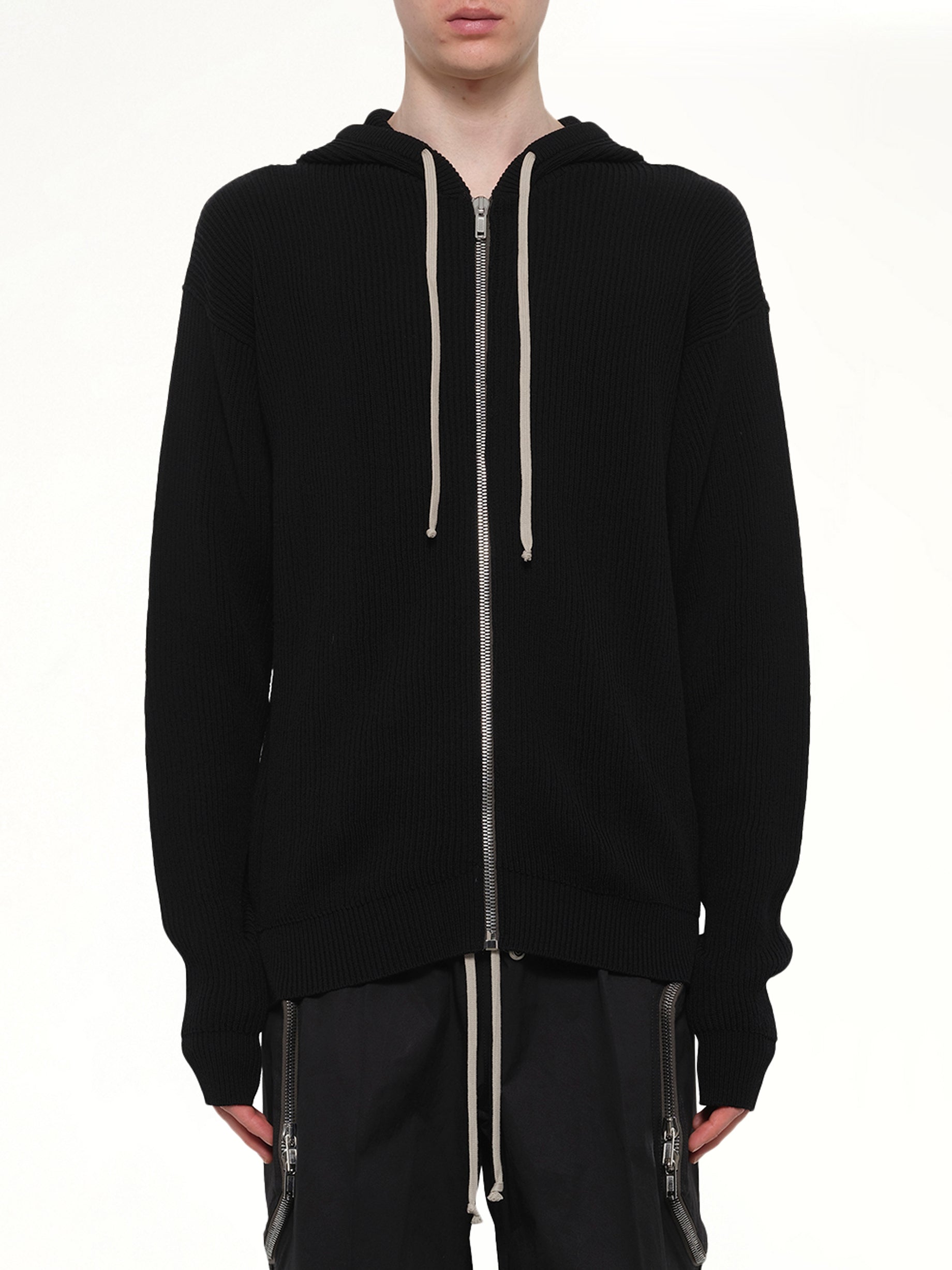 Zipped Hoodie in Black