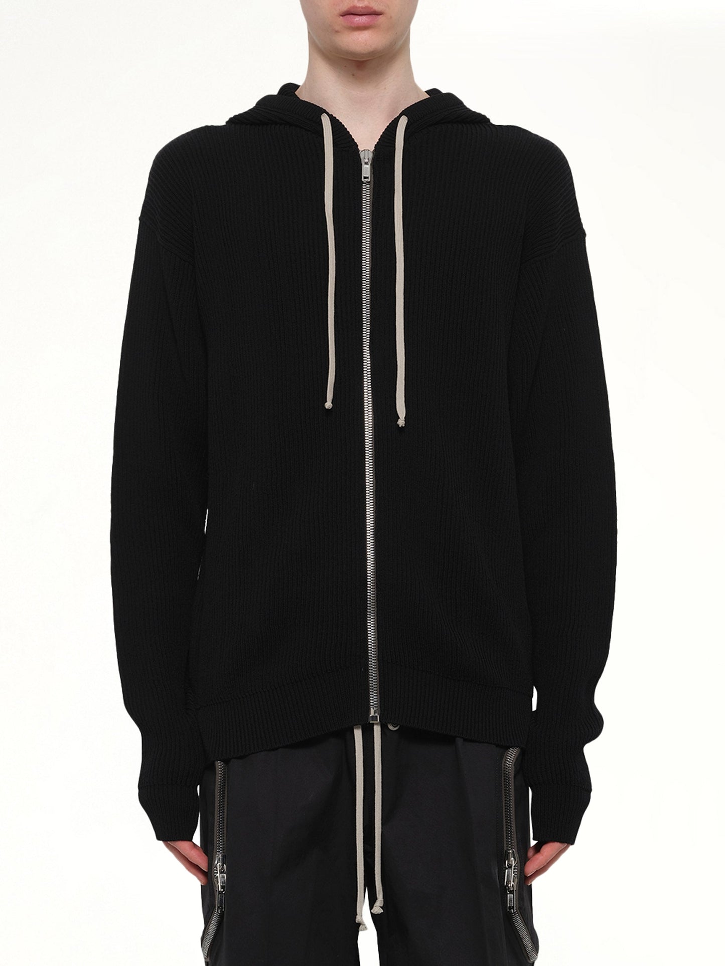 Zipped Hoodie in Black