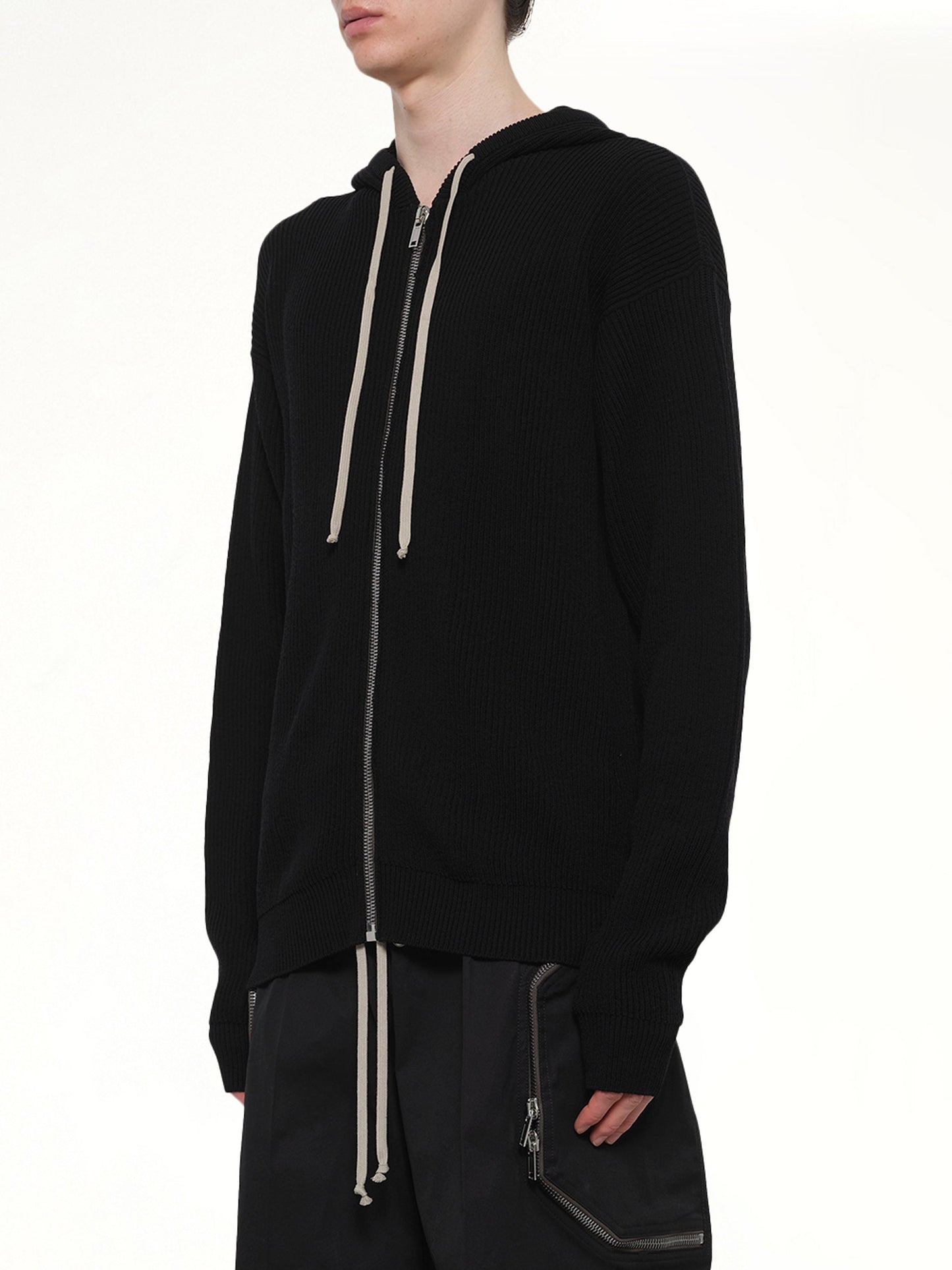 Zipped Hoodie in Black