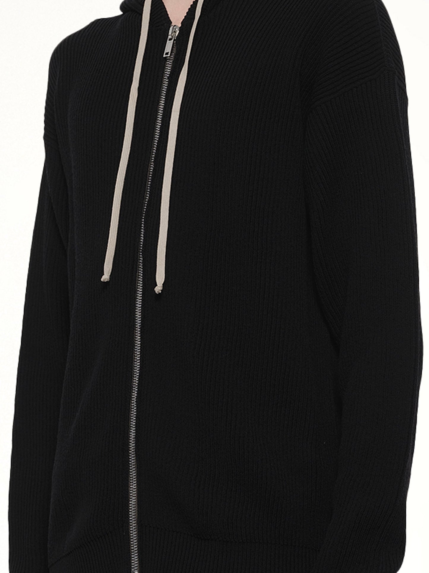 Zipped Hoodie in Black