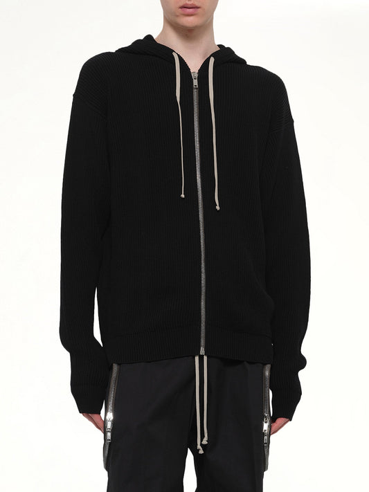 Zipped Hoodie in Black