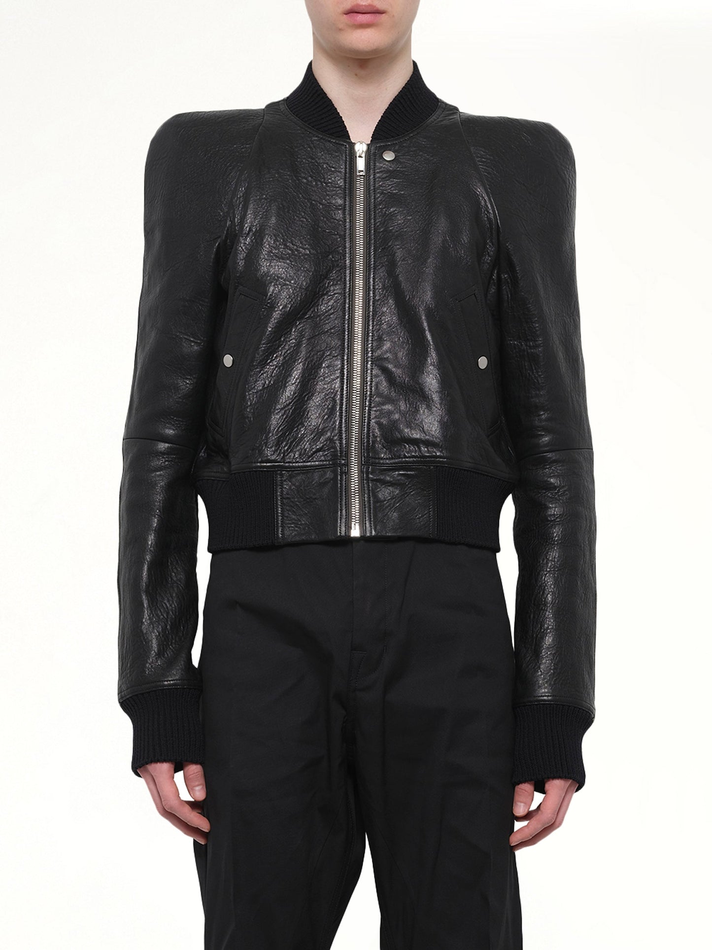 Temple Flight Leather Jacket in Black
