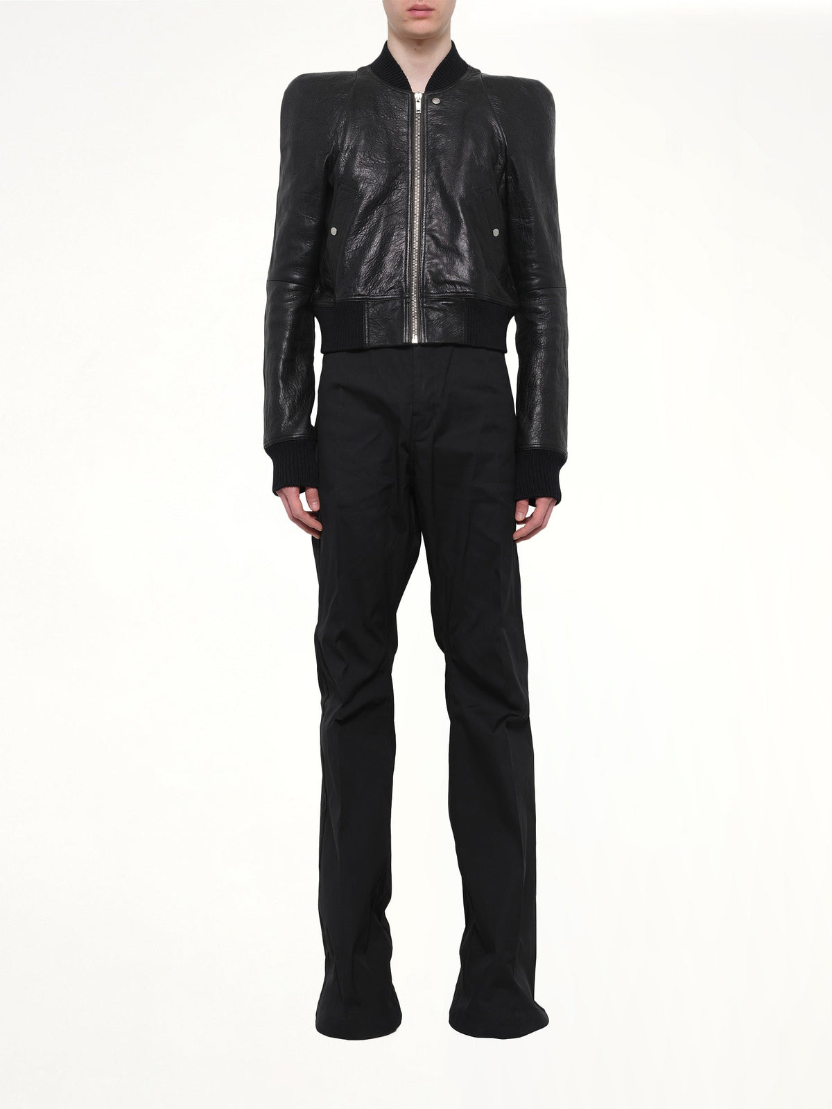 Temple Flight Leather Jacket in Black