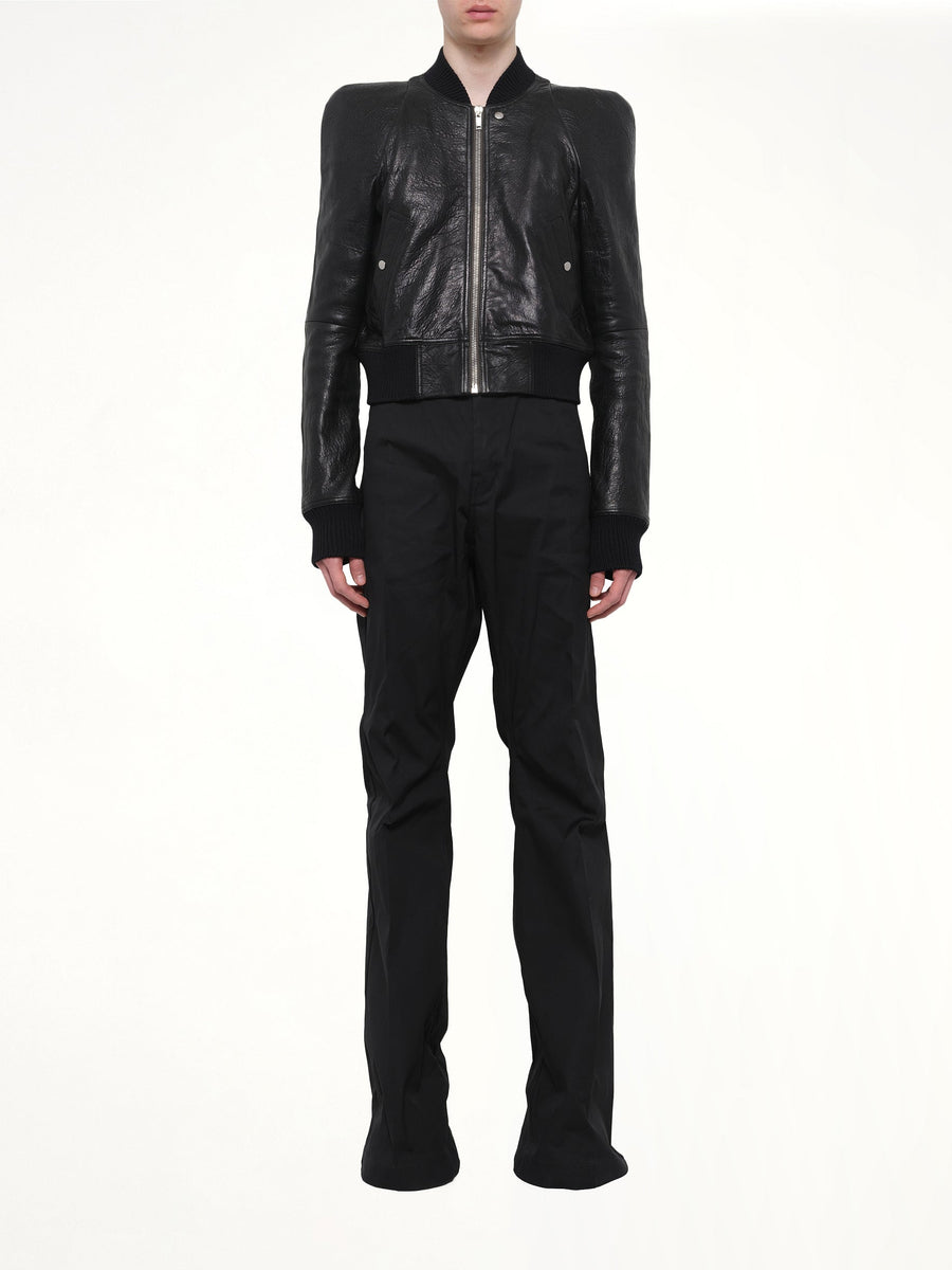 Temple Flight Leather Jacket in Black