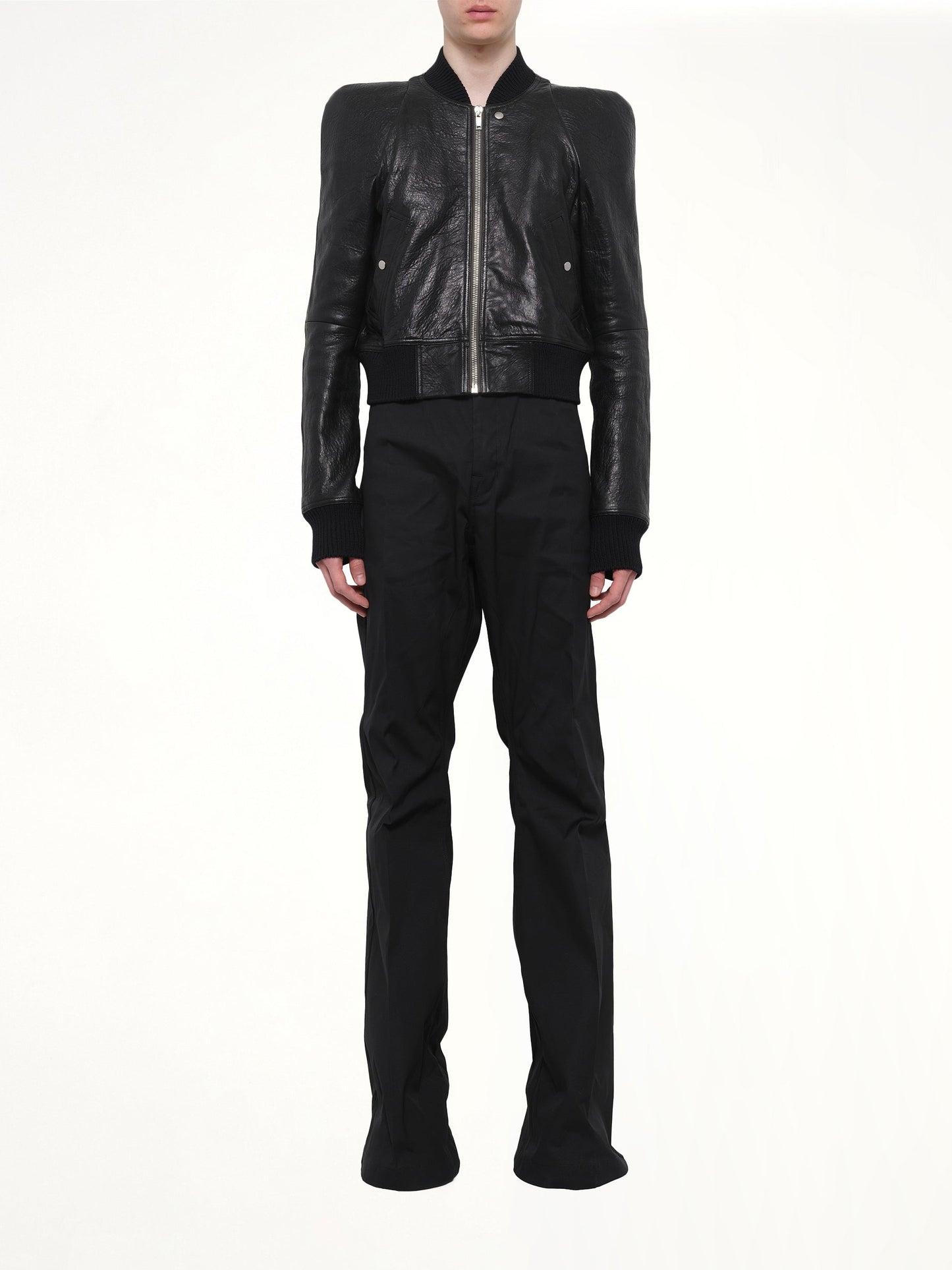 Temple Flight Leather Jacket in Black