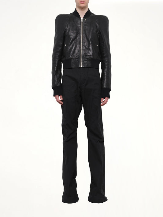 Temple Flight Leather Jacket in Black