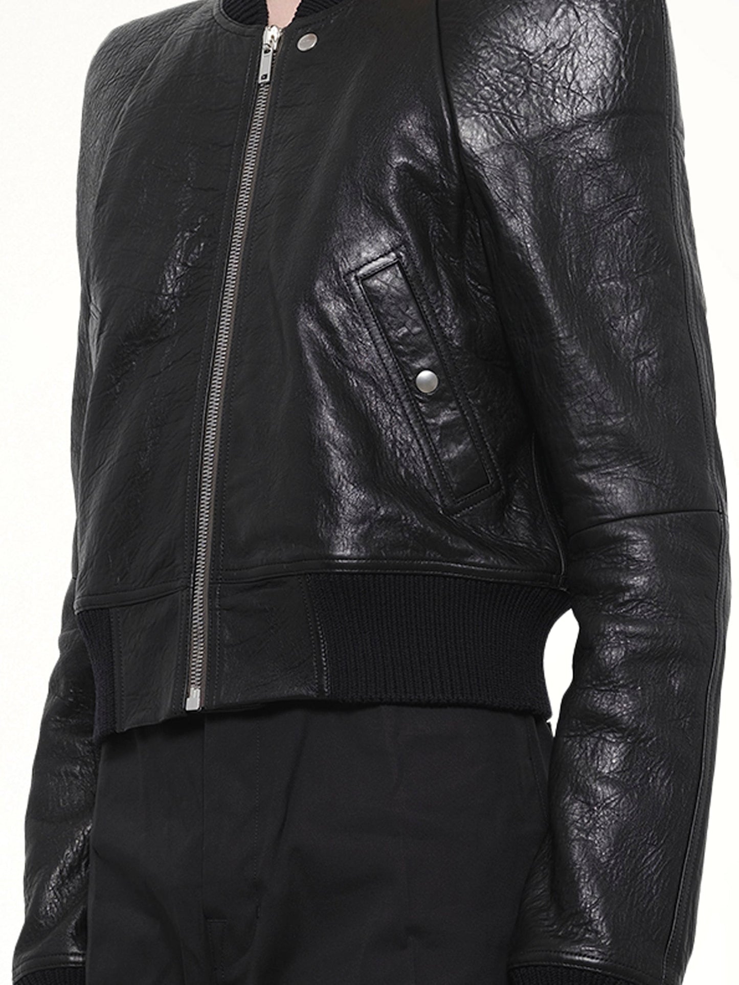 Temple Flight Leather Jacket in Black
