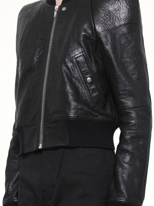 Temple Flight Leather Jacket in Black