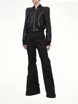 Temple Flight Leather Jacket in Black