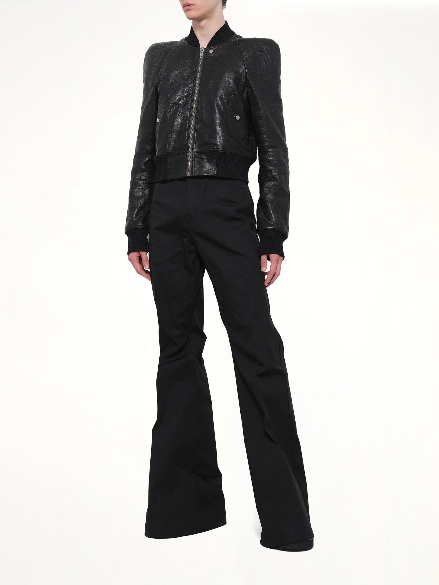 Temple Flight Leather Jacket in Black