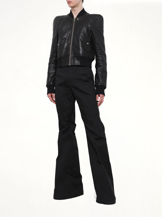 Temple Flight Leather Jacket in Black